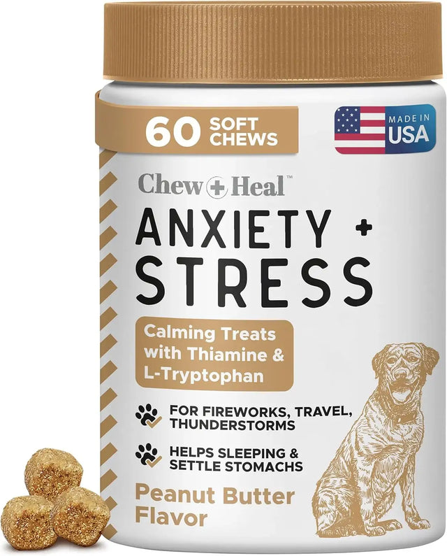 CHEW + HEAL - Chew + Heal Labs Calming Chews for Dogs Peanut Butter 60 Masticables - The Red Vitamin MX - Relajantes Para Perros - {{ shop.shopifyCountryName }}