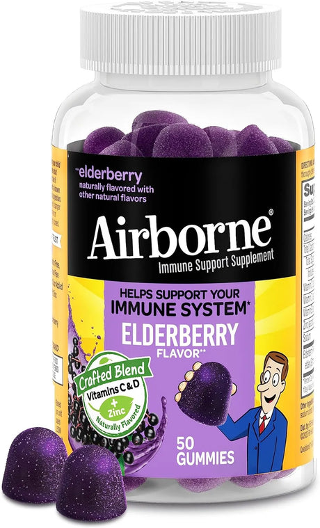 AIRBORNE - Airborne Elderberry + Zinc & Vitamin C Gummies 50 Gomitas - The Red Vitamin MX - Suplementos Alimenticios - {{ shop.shopifyCountryName }}