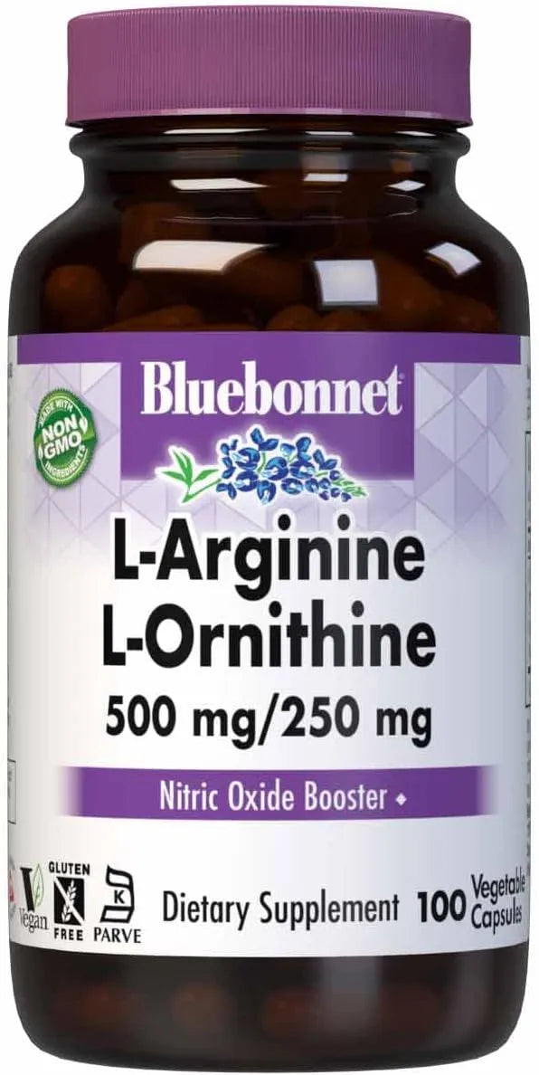 BLUEBONNET NUTRITION - Bluebonnet Nutrition L-Arginine 500Mg. L-Orinithine 250Mg. 100 Capsulas - The Red Vitamin MX - Suplementos Alimenticios - {{ shop.shopifyCountryName }}