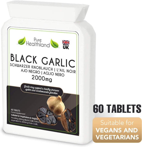 PURE HEALTHLAND - Pure Healthland Gluten Free ODORLESS Black Garlic 2000Mg. 60 Tabletas - The Red Vitamin MX - Suplementos Alimenticios - {{ shop.shopifyCountryName }}