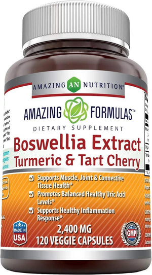 AMAZING FORMULAS - Amazing Formulas Boswellia Extract Turmeric and Tart Cherry 2400Mg. 120 Capsulas - The Red Vitamin MX - Suplementos Alimenticios - {{ shop.shopifyCountryName }}