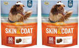 VetIQ Skin and Coat Supplement for Dogs 60 Masticables 2 Pack