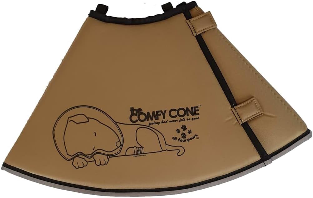All Four Paws Comfy Cone Pet Cone for Dogs TAN XSMALL