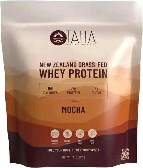 TAHA - Taha New Zealand Grass-Fed Whey Protein Concentrate Powder Mocha 907Gr. - The Red Vitamin MX - Suplementos Alimenticios - {{ shop.shopifyCountryName }}