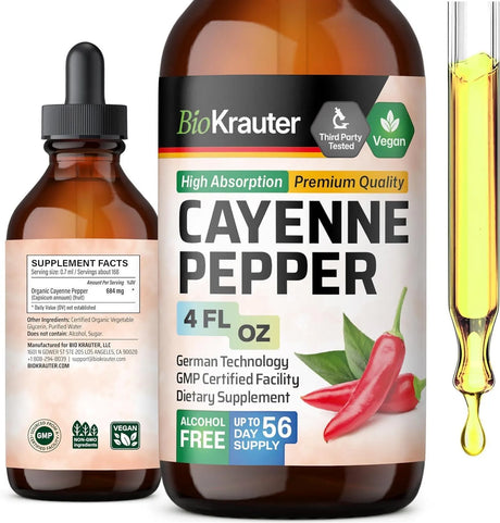 BIOKRAUTER - BIO KRAUTER Cayenne Pepper Tincture 4 Fl.Oz. - The Red Vitamin MX - Suplementos Alimenticios - {{ shop.shopifyCountryName }}