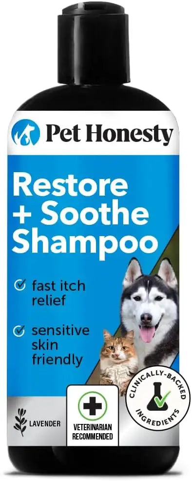 PET HONESTY - Pet Honesty Restore + Soothe Shampoo for Sensitive Skin for Dogs & Cats 12 Fl.Oz. - The Red Vitamin MX - Remedios Para La Picazón De Perros - {{ shop.shopifyCountryName }}