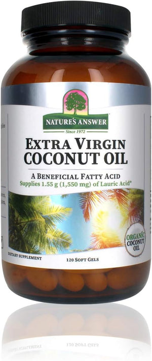 Nature's Answer Extra Virgin Coconut Oil 120 Capsulas Blandas