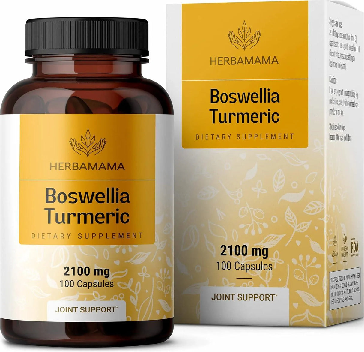 HERBAMAMA - HERBAMAMA Boswellia Turmeric 2100Mg. 100 Capsulas - The Red Vitamin MX - Suplementos Alimenticios - {{ shop.shopifyCountryName }}