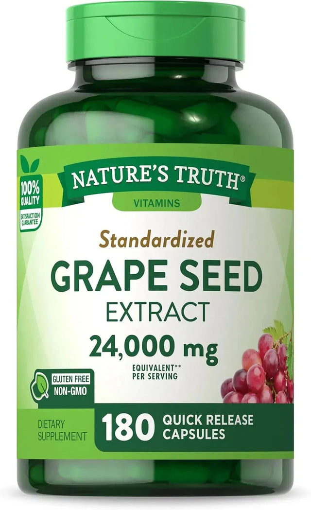 NATURE'S TRUTH - Nature's Truth Grape Seed Extract 24,000Mg. 180 Capsulas - The Red Vitamin MX - Suplementos Alimenticios - {{ shop.shopifyCountryName }}