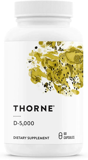 THORNE RESEARCH - THORNE Vitamin D-5000 Vitamin D3 Supplement 60 Capsulas - The Red Vitamin MX - Suplementos Alimenticios - {{ shop.shopifyCountryName }}