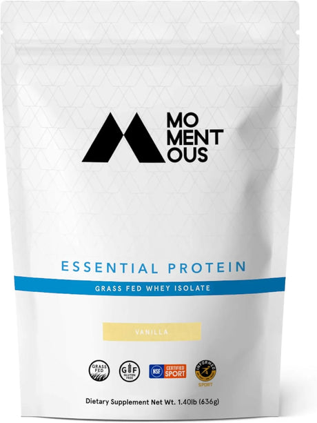 MOMENTOUS - Momentous Essential Grass-Fed Whey Protein Powder Vanilla 636Gr. - The Red Vitamin MX - Suplementos Alimenticios - {{ shop.shopifyCountryName }}