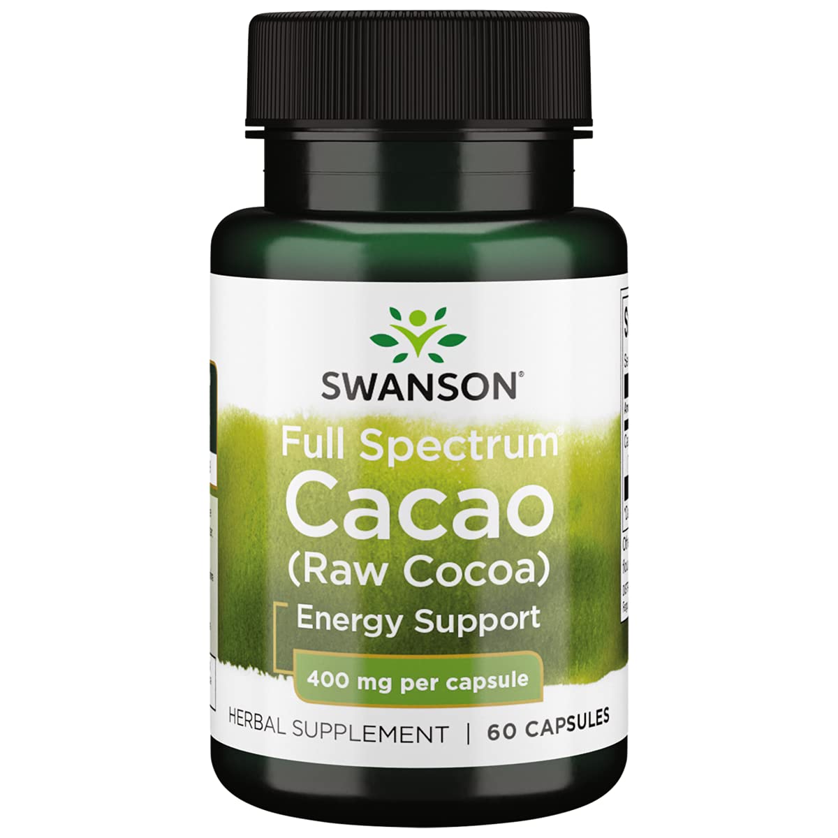 Swanson Full Spectrum Cacao 400Mg. 60 Capsulas