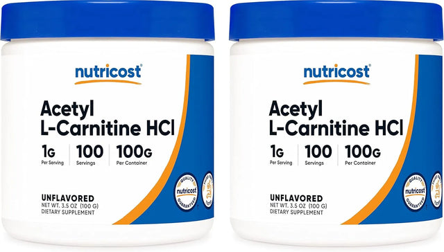 NUTRICOST - Nutricost Acetyl L-Carnitine HCI ALCAR Unflavored 100Gr. 2 Pack - The Red Vitamin MX - Suplementos Alimenticios - {{ shop.shopifyCountryName }}