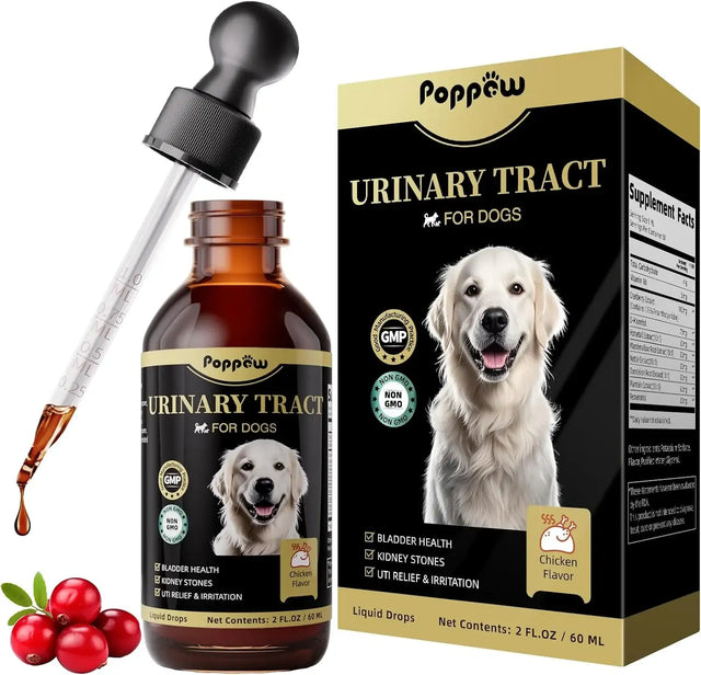 POPPAW - POPPAW Dog UTI Treatment & Urinary Tract Support CHICKEN Flavor 2 Fl.Oz. - The Red Vitamin MX - Salud De Tracto Urinario Para Perros - {{ shop.shopifyCountryName }}