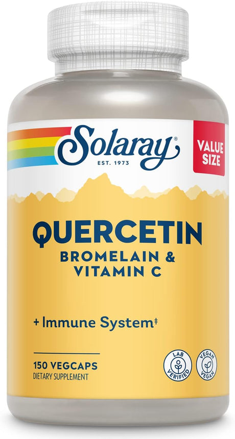 Solaray Quercetin Bromelain & Vitamin C 500Mg. 150 Capsulas - The Red Vitamin MX - Suplementos Alimenticios - SOLARAY