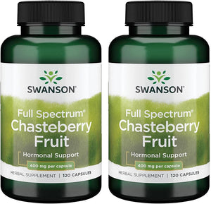Swanson Chasteberry Fruit 400Mg. 120 Capsulas 2 Pack