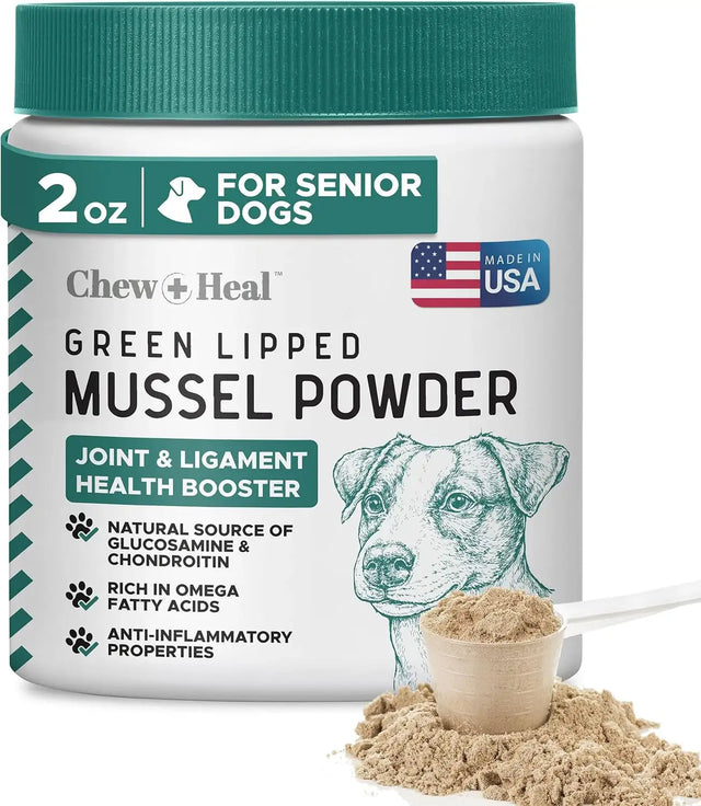 CHEW + HEAL - Chew + Heal Labs Green Lipped Mussel for Dogs 2 Oz. - The Red Vitamin MX - Cuidado De Cadera Y Articulaciones Para Perros - {{ shop.shopifyCountryName }}