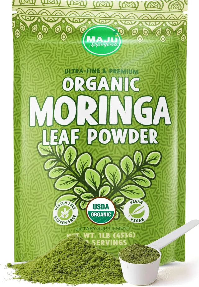 MAJU SUPERFOODS - MAJU's Organic Moringa Powder 453Gr. - The Red Vitamin MX - Suplementos Alimenticios - {{ shop.shopifyCountryName }}