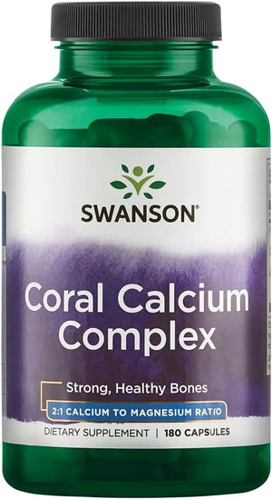 SWANSON - Swanson Coral Calcium Complex 180 Capsulas - The Red Vitamin MX - Suplementos Alimenticios - {{ shop.shopifyCountryName }}