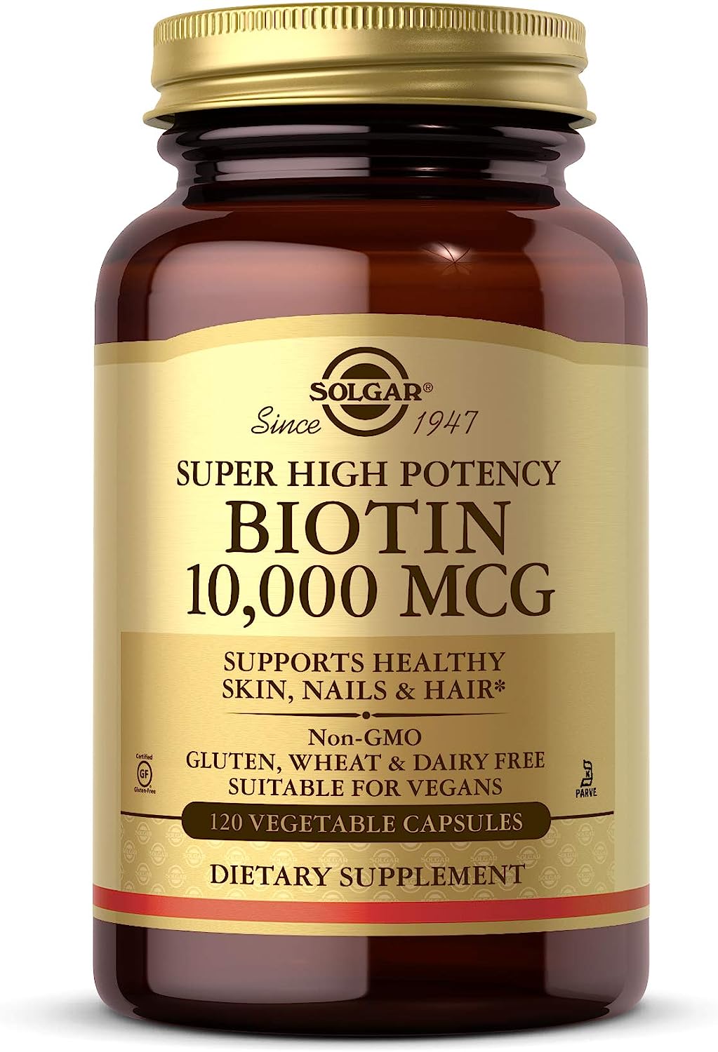 Solgar Biotin 10,000 mcg 120 Capsulas - The Red Vitamin MX - Suplementos Alimenticios - SOLGAR