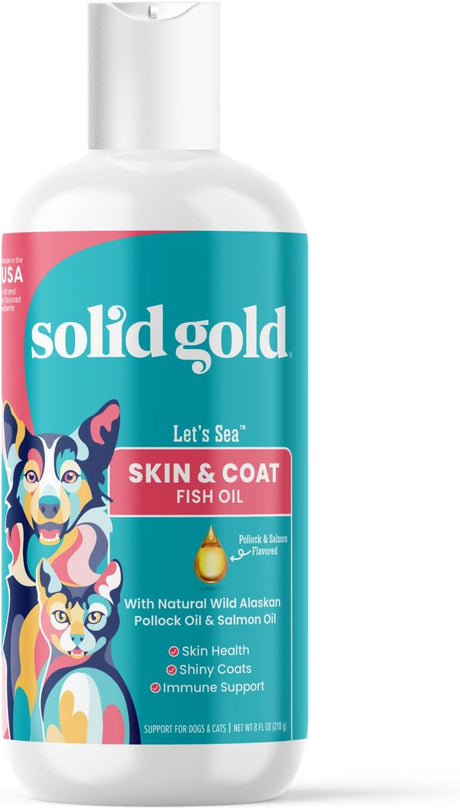 SOLID GOLD - Solid Gold Fish Oil for Dogs & Cats 8 Fl.Oz. - The Red Vitamin MX - Aceite De Pescado Para Perros - {{ shop.shopifyCountryName }}