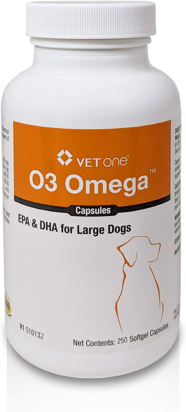 VetOne O3 Omega Soft Gel for Large Dogs 250 Capsulas