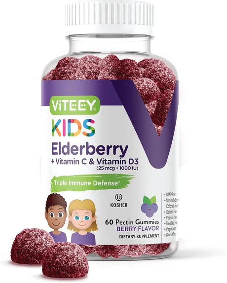 VITEEY - Viteey Sambucus Elderberry Gummies for Kids 60 Gomitas - The Red Vitamin MX - Suplementos Alimenticios - {{ shop.shopifyCountryName }}