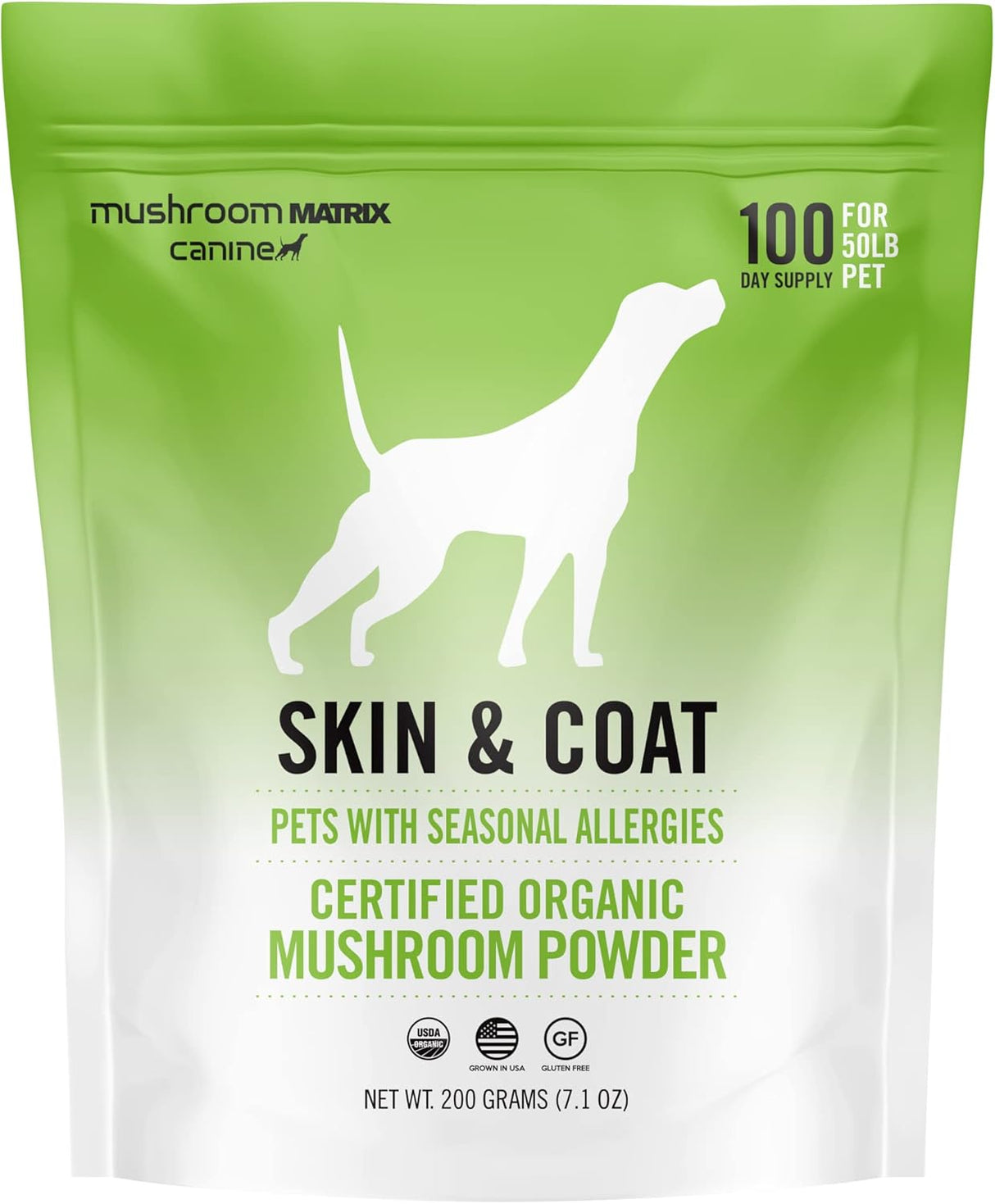 OM - Om Mushroom Matrix Pet Canine Skin & Coat 200Gr. - The Red Vitamin MX - Suplementos Herbales Para Perros - {{ shop.shopifyCountryName }}