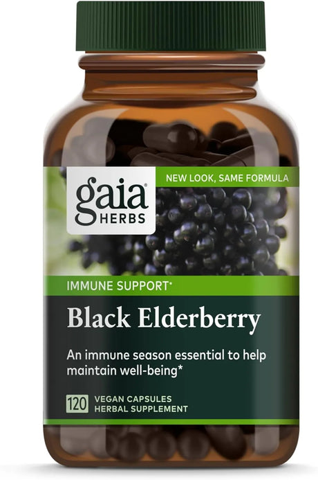 GAIA HERBS - Gaia Herbs Black Elderberry 120 Capsulas - The Red Vitamin MX - Suplementos Alimenticios - {{ shop.shopifyCountryName }}