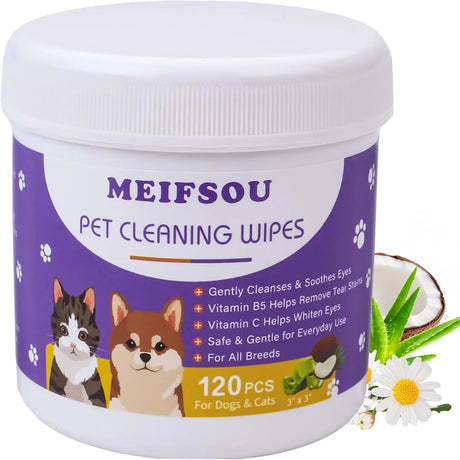 MEIFSOU - Meifsou Eyes Wipes for Dogs & Cats 120 Toallitas - The Red Vitamin MX - Cuidado De Los Ojos De Los Perros - {{ shop.shopifyCountryName }}