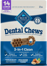 BLUE BUFFALO - Blue Buffalo Dental Chews Large Natural Dog Treats Chicken & Spearmint 14 Piezas - The Red Vitamin MX - Cuidado Dental Para Perros - {{ shop.shopifyCountryName }}