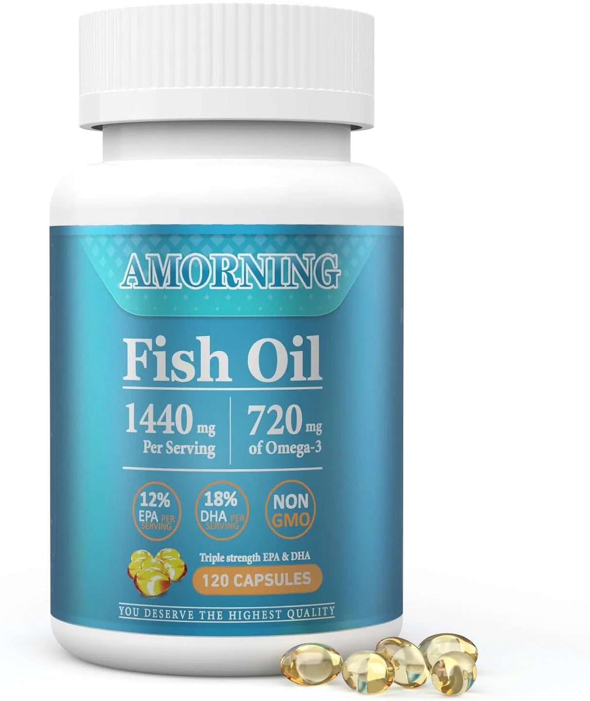 AMORNING - AMORNING Fish-Oil Omega3-EPA DHA 1440Mg. 120 Capsulas - The Red Vitamin MX - Suplementos Alimenticios - {{ shop.shopifyCountryName }}