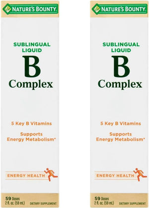 NATURE'S BOUNTY - Nature's Bounty Vitamin B Complex Sublingual Liquid 2 Fl. Oz. 2 Pack - The Red Vitamin MX - Suplementos Alimenticios - {{ shop.shopifyCountryName }}