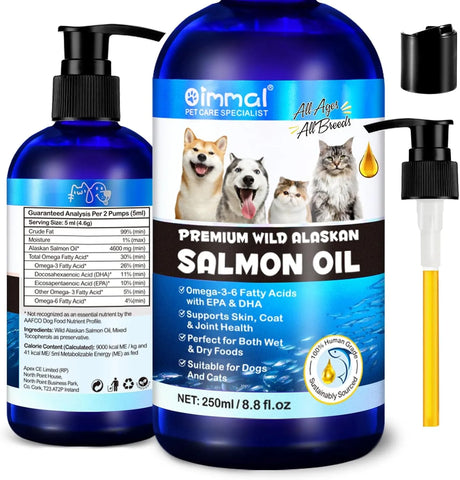 OIMMAL - Oimmal Alaskan Salmon Oil for Dogs & Cats 250Ml. - The Red Vitamin MX - Aceite De Pescado Para Perros - {{ shop.shopifyCountryName }}