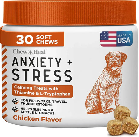CHEW + HEAL - Chew + Heal Labs Calming Chews for Dogs Chicken 30 Masticables - The Red Vitamin MX - Relajantes Para Perros - {{ shop.shopifyCountryName }}