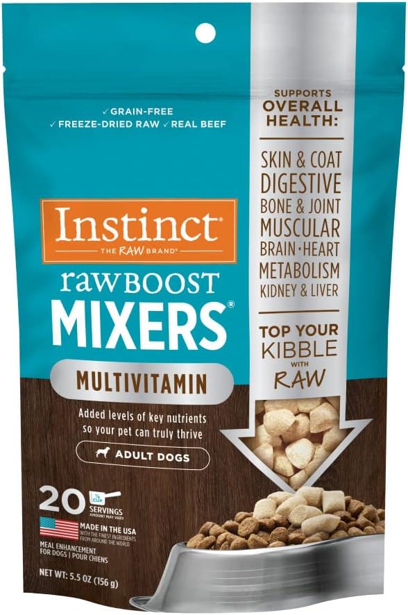 Instinct Raw Boost Mixers Multivitamin for Adult Dogs Freeze-Dried Food Topper 156Gr.