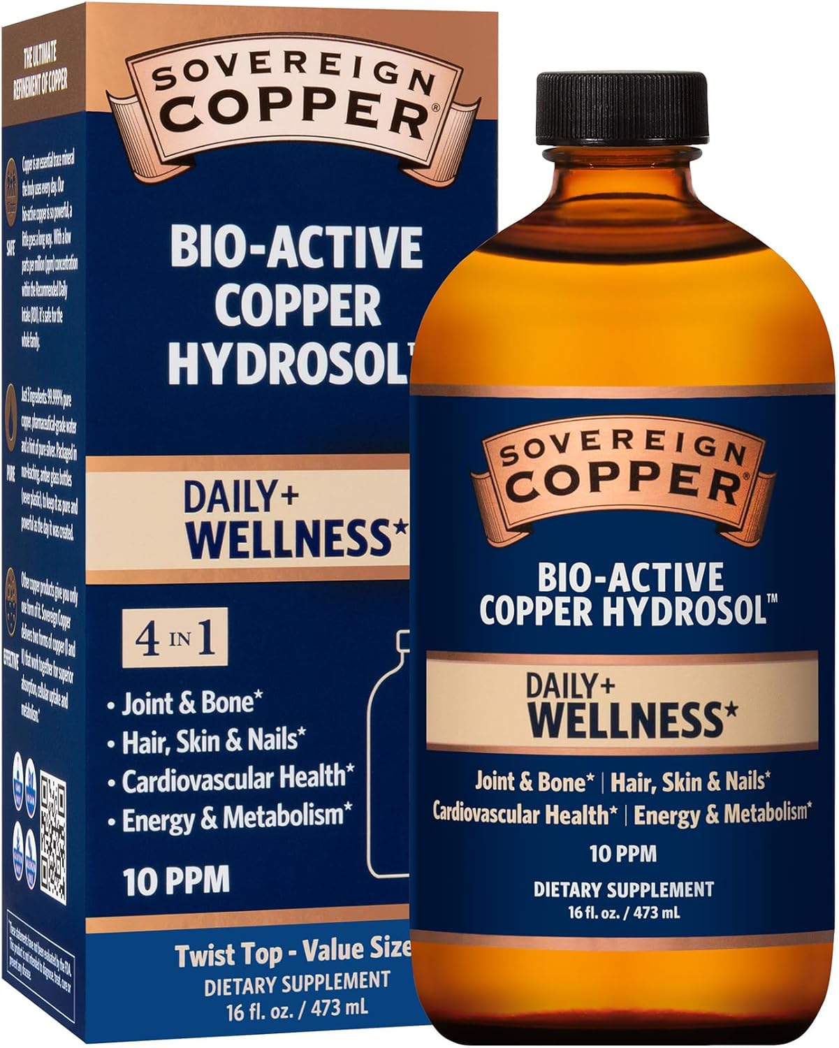 Sovereign Copper Bio-Active Copper Hydrosol 473Ml.