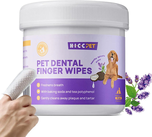 HICC PET - HICC Pet Teeth Cleaning Wipes for Dogs & Cats Mentha Spicata Scent 50 Piezas - The Red Vitamin MX - Cuidado Dental Para Perros - {{ shop.shopifyCountryName }}