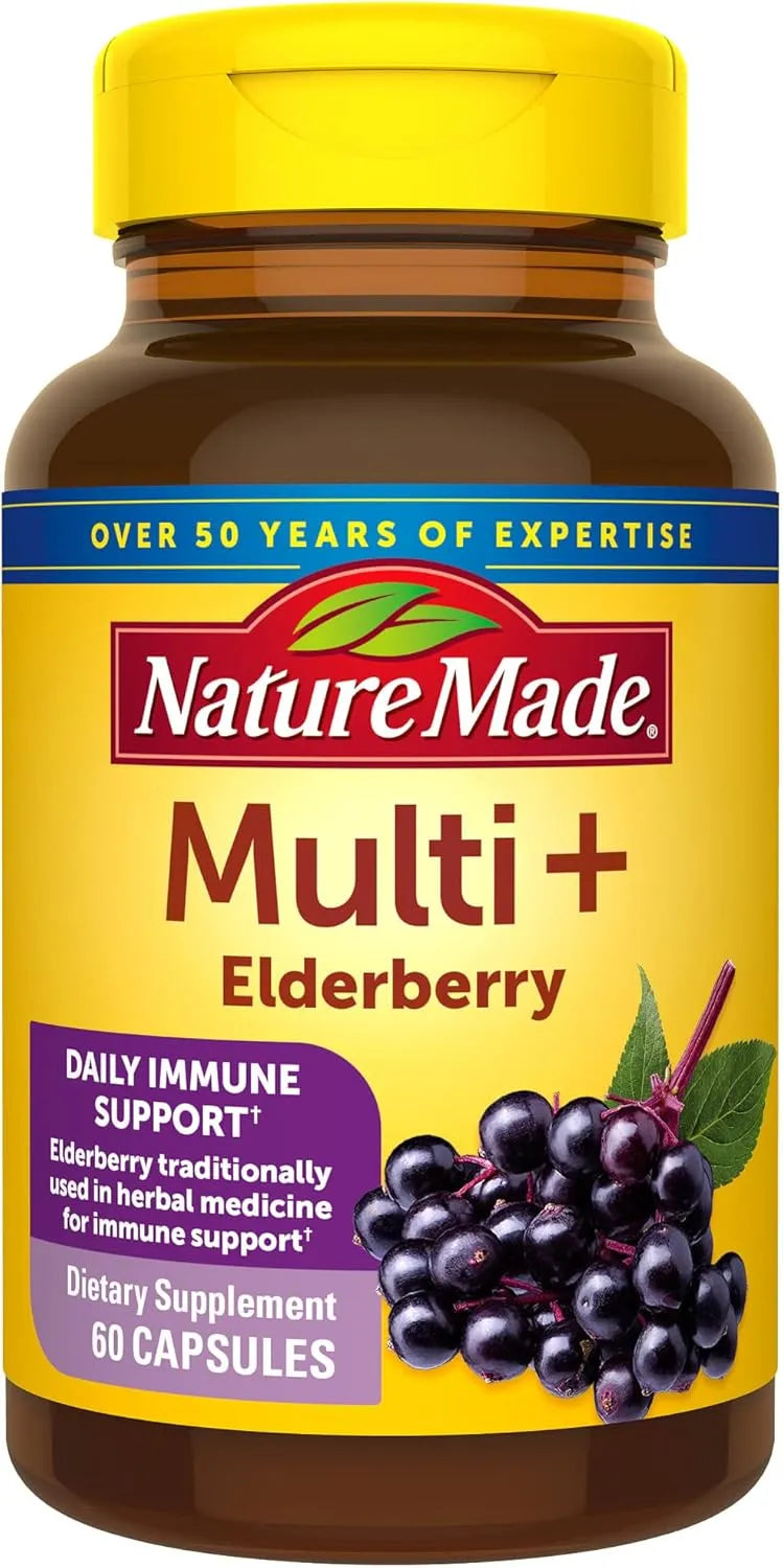 NATURE MADE - Nature Made Multi + Elderberry 60 Capsulas - The Red Vitamin MX - Suplementos Alimenticios - {{ shop.shopifyCountryName }}