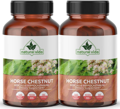 NATURAL VIDA - Natural Vida Horse Chestnut Extract 1000Mg. 120 Capsulas 2 Pack - The Red Vitamin MX - Suplementos Alimenticios - {{ shop.shopifyCountryName }}