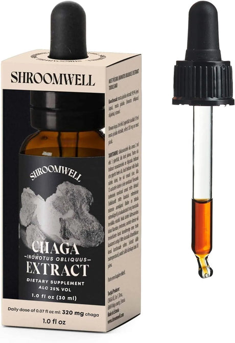 SHROOMWELL - SHROOMWELL Chaga Mushroom Extract 1 Fl.Oz. - The Red Vitamin MX - Suplementos Alimenticios - {{ shop.shopifyCountryName }}