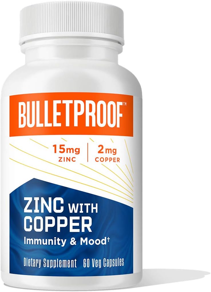 Bulletproof Zinc with Copper 60 Capsulas