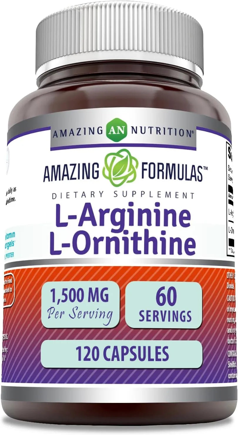 AMAZING FORMULAS - Amazing Formulas L-Arginine L-Ornithine 1500Mg. 120 Capsulas - The Red Vitamin MX - Suplementos Alimenticios - {{ shop.shopifyCountryName }}