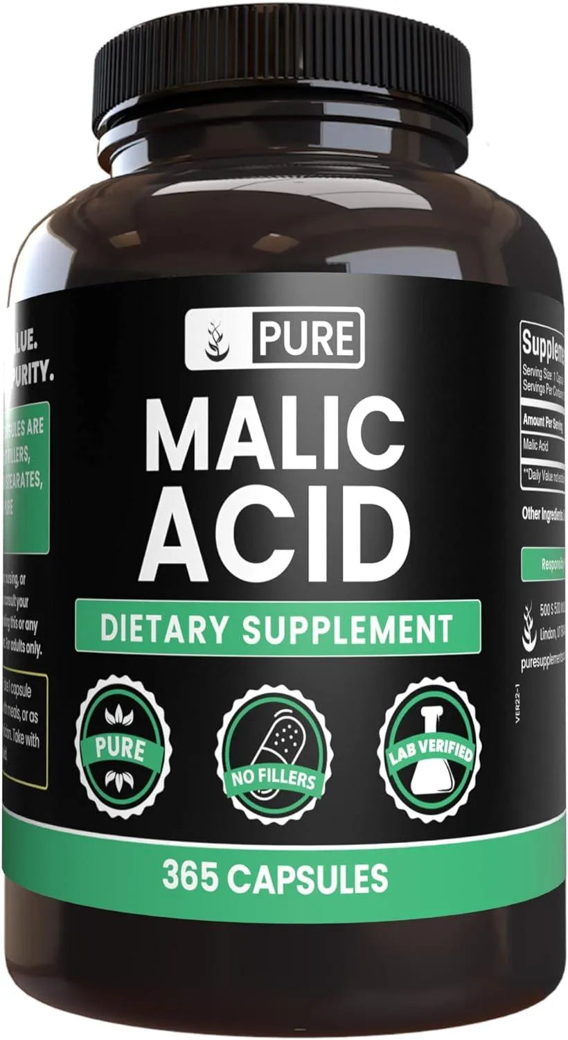 PURE ORIGINAL INGREDIENTS - Pure Original Ingredients Malic Acid 365 Capsulas - The Red Vitamin MX - Suplementos Alimenticios - {{ shop.shopifyCountryName }}