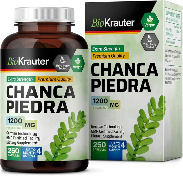 BIOKRAUTER - BIO KRAUTER Chanca Piedra Capsules 1200Mg. 250 Capsulas - The Red Vitamin MX - Suplementos Alimenticios - {{ shop.shopifyCountryName }}