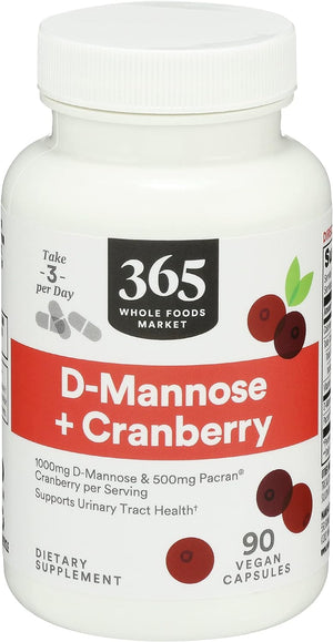 365 by Whole Foods Market D-Mannose With Cranberry 90 Capsulas