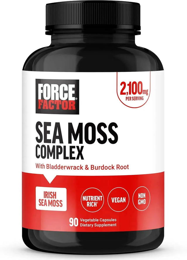 FORCE FACTOR - Force Factor Irish Sea Moss 2100Mg. 90 Capsulas - The Red Vitamin MX - Suplementos Alimenticios - {{ shop.shopifyCountryName }}