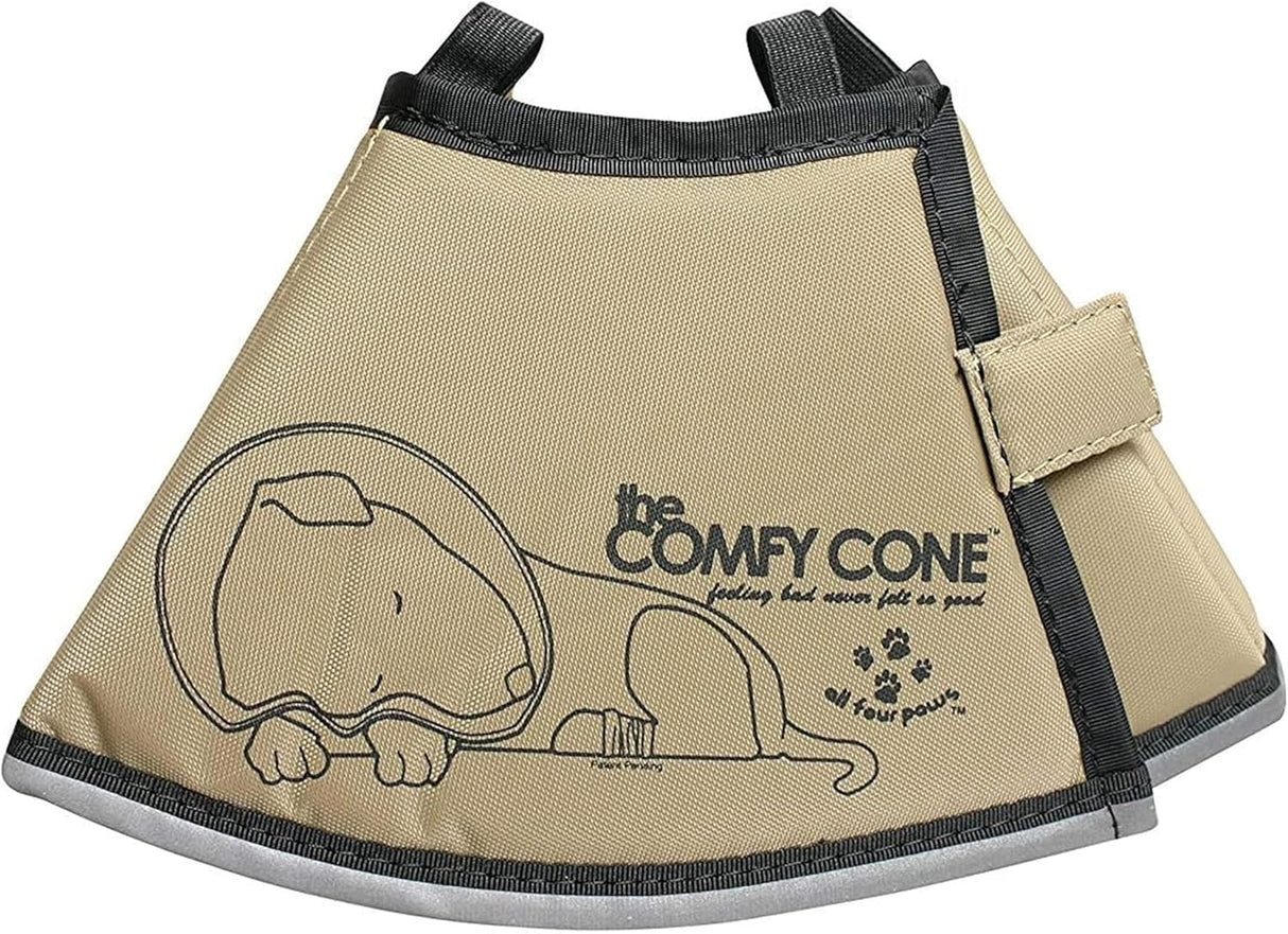 All Four Paws Comfy Cone Pet Cone for Dogs TAN SMALL
