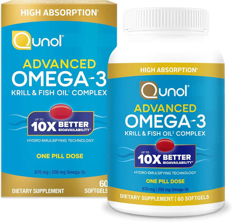 QUNOL - Qunol Advanced Omega 3 Krill and Fish Oil Complex 60 Capsulas Blandas - The Red Vitamin MX - Suplementos Alimenticios - {{ shop.shopifyCountryName }}