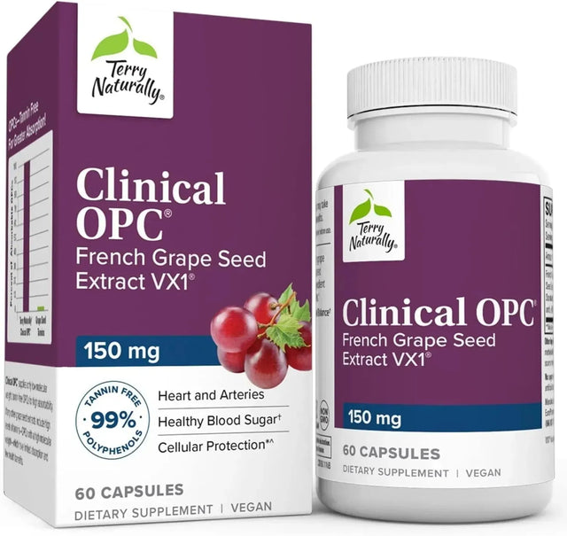 TERRY NATURALLY - Terry Naturally Clinical OPC Grape Seed Extract & Sunflower Lecithin 150Mg. 60 Capsulas - The Red Vitamin MX - Suplementos Alimenticios - {{ shop.shopifyCountryName }}